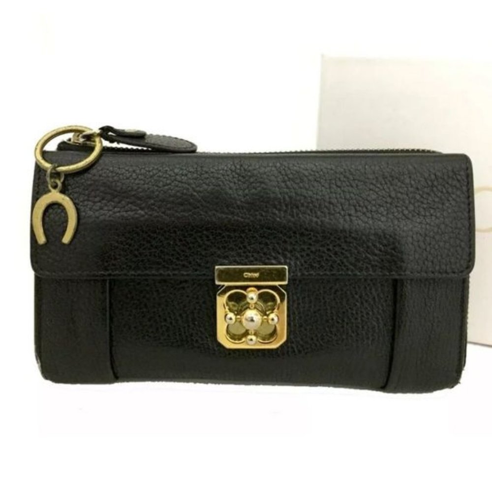 Chloe Elsie?Leather Zip Around Long Wallet